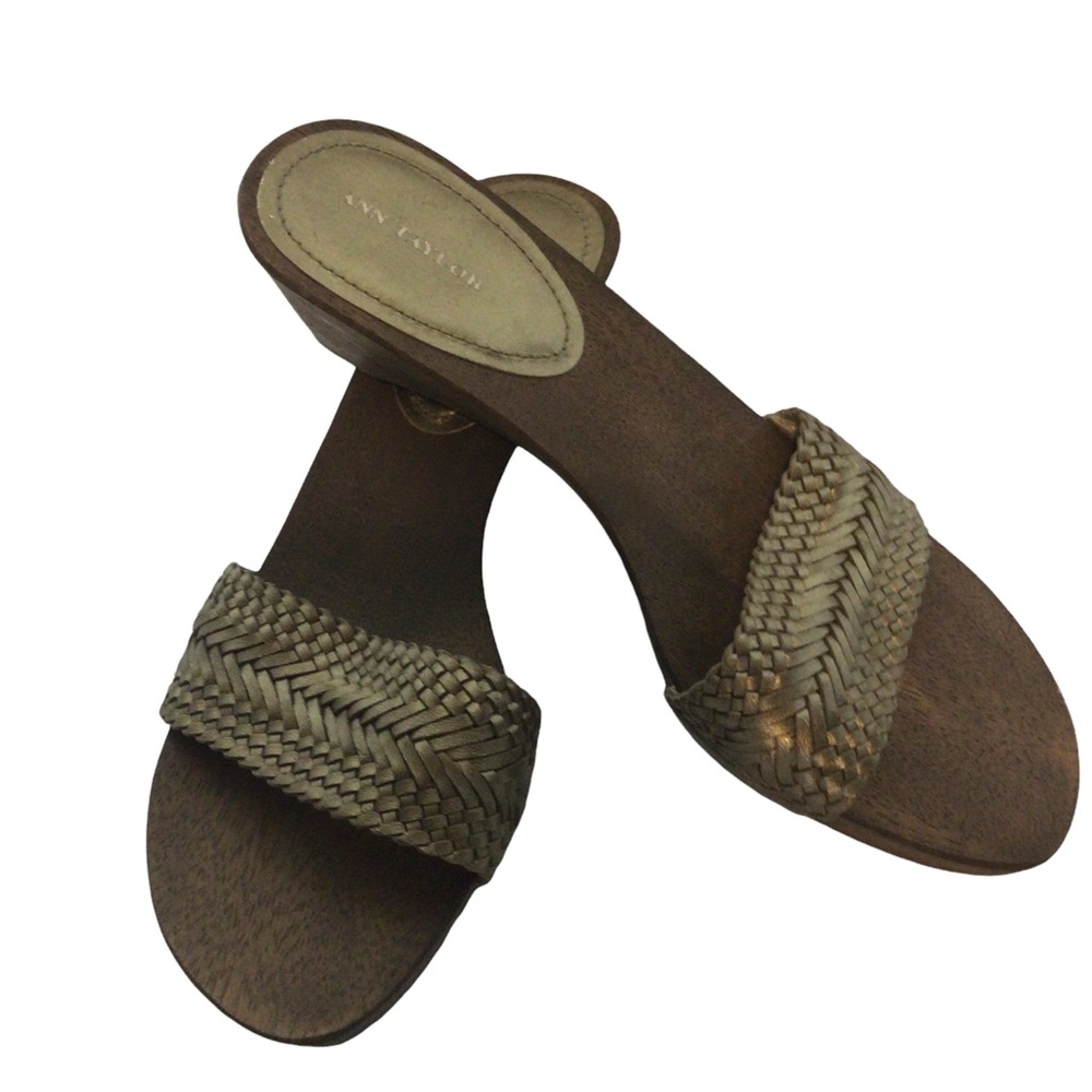 Ann Taylor Malta Braided Leather Slide Size 9
